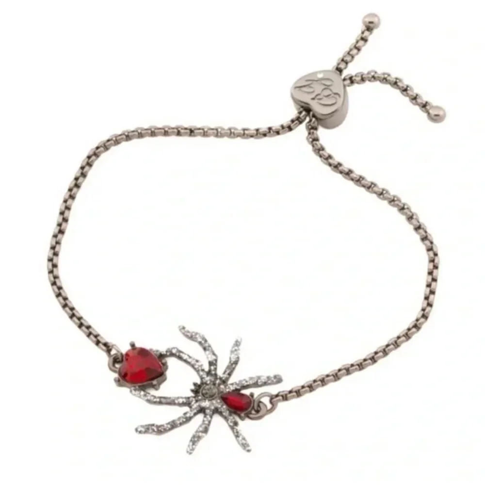 BETSEY JOHNSON SET 4-Piece Halloween Spider Bracelet Necklace Ring Earrings NWT